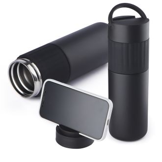 Garrafa Térmica de Aço Inox Suporte para Celular 500ml