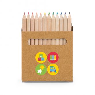 Caixa 12 Mini Lápis de Cor Coloured